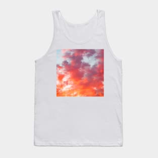 Pink Orange Purple Cotton Candy Clouds at Sunset Tank Top